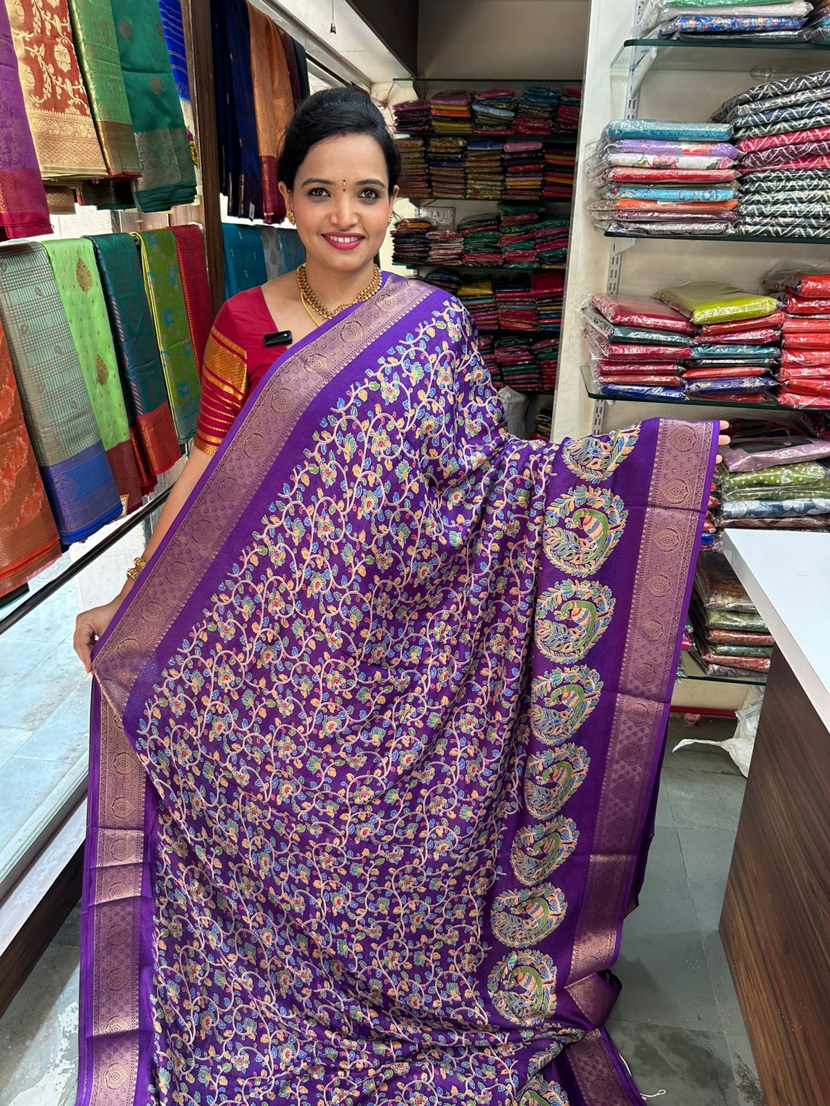 Fancy Georgette Print Saree(3210A)