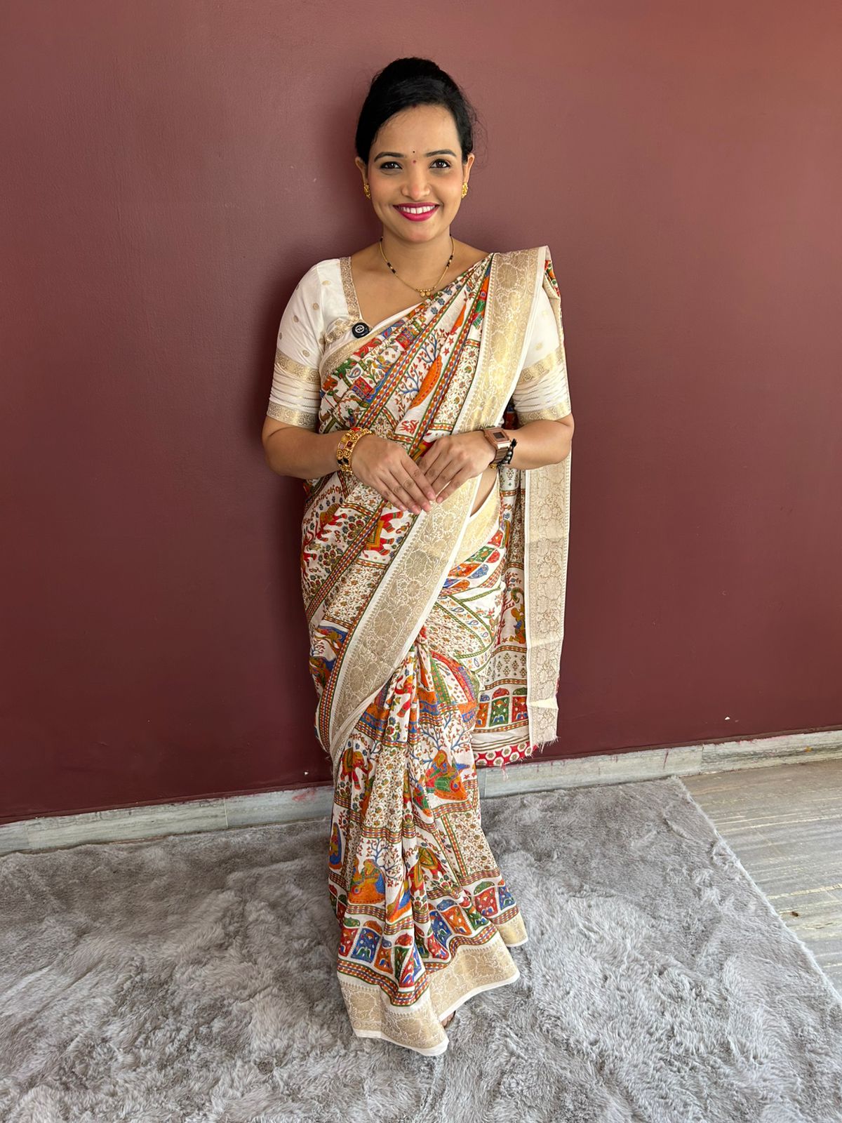 Fancy Georgette Print Saree(3187A)