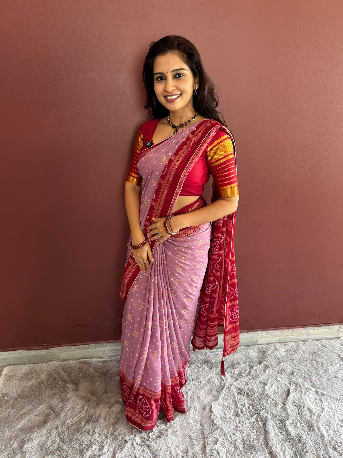 Fancy Georgette Foil Butta Saree(3215)
