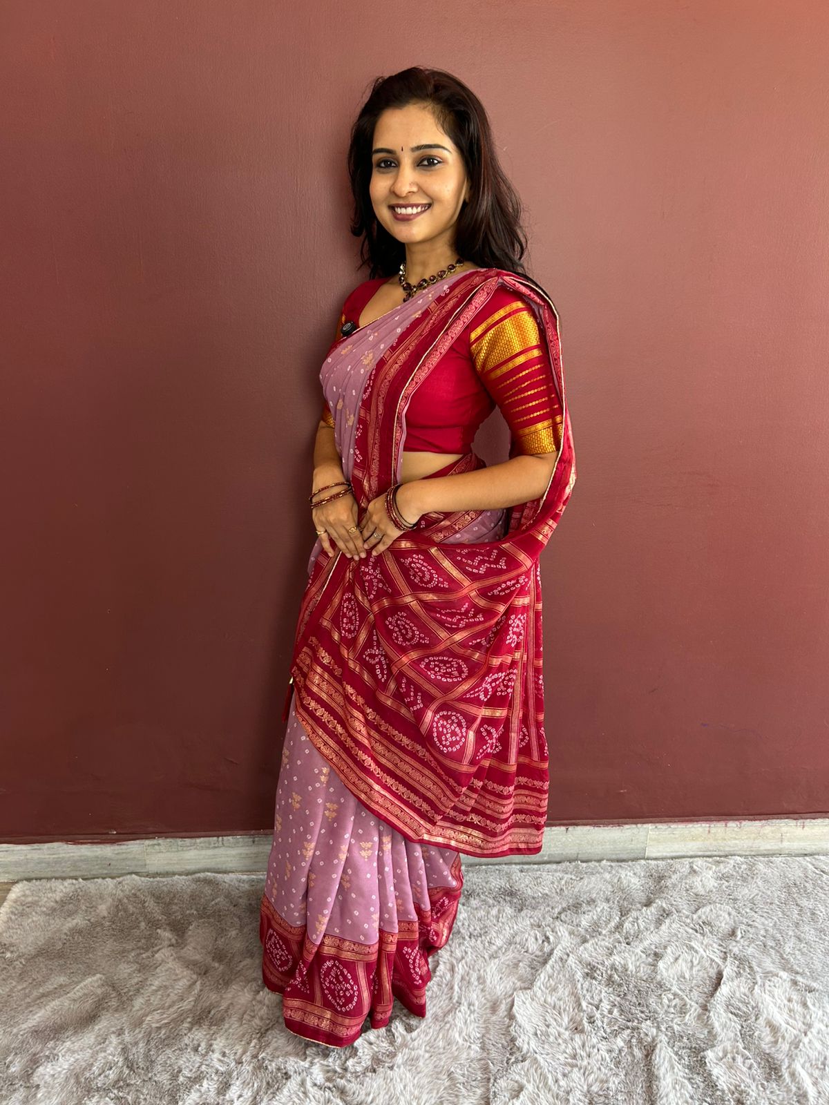 Fancy Georgette Foil Butta Saree(3215)