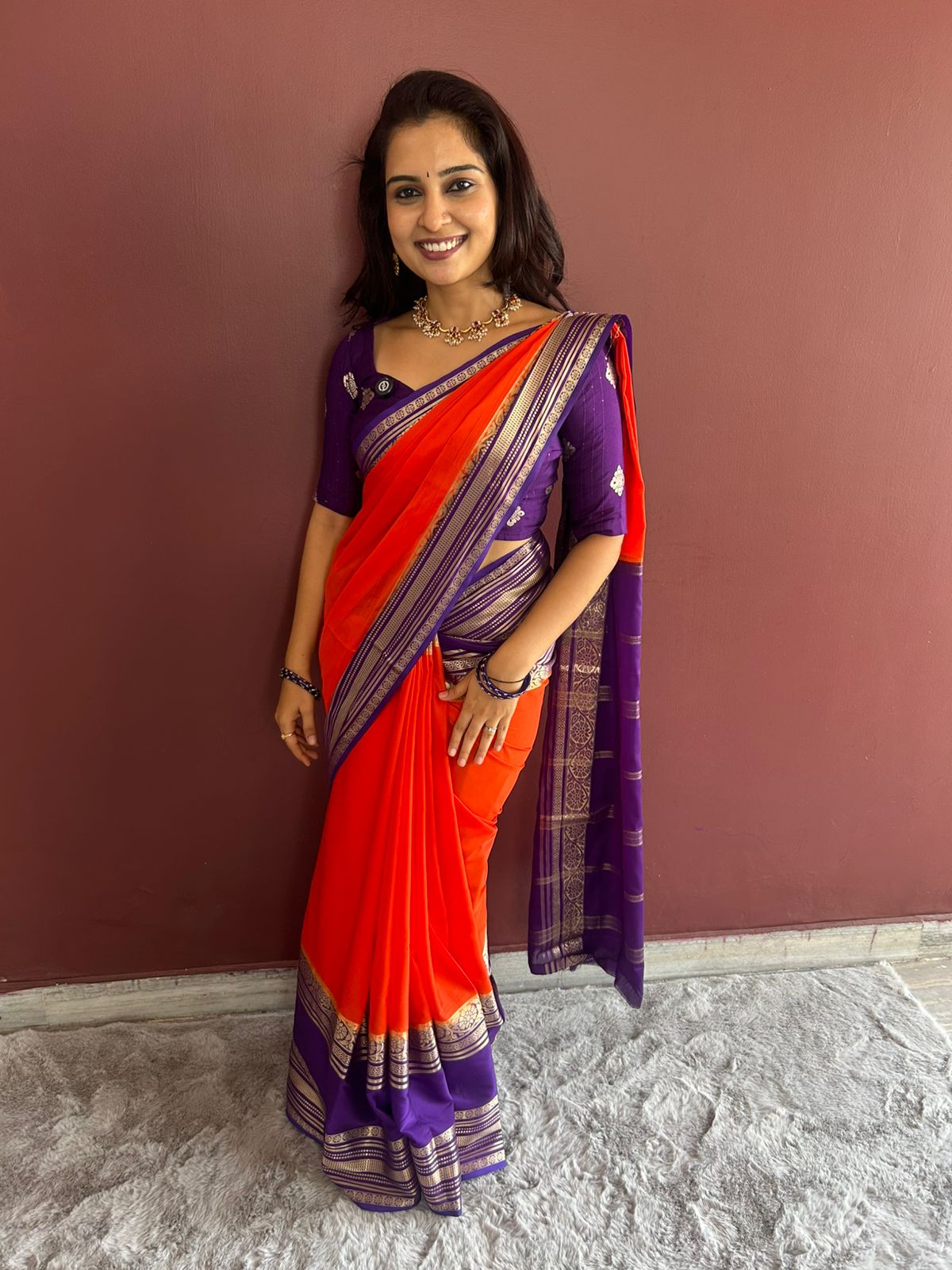 Mysore Crepe Bentex Border Saree (3162)