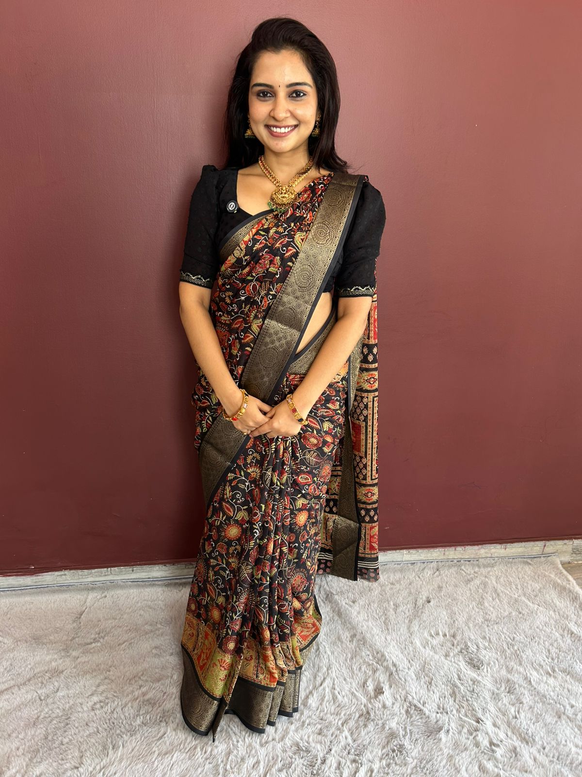 Fancy Georgette Print Saree(3210C)
