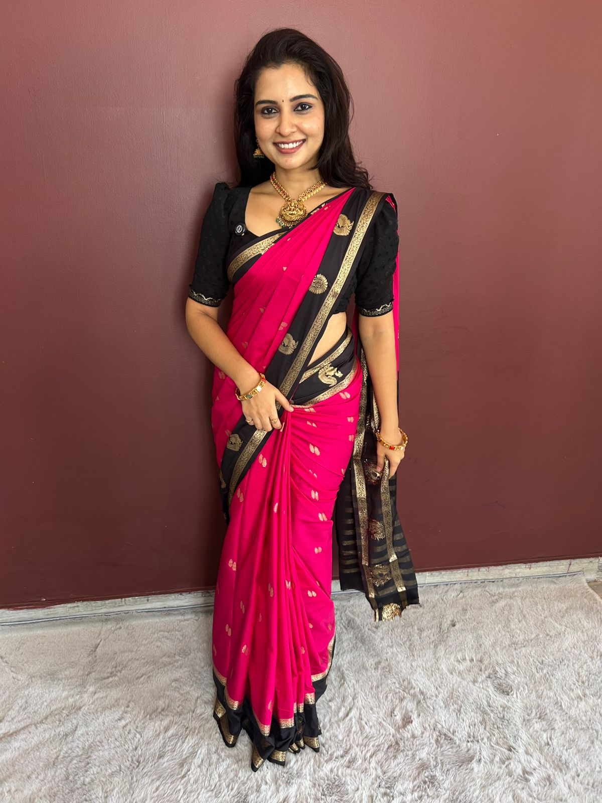 Mysore Crepe Butta Saree(3078)