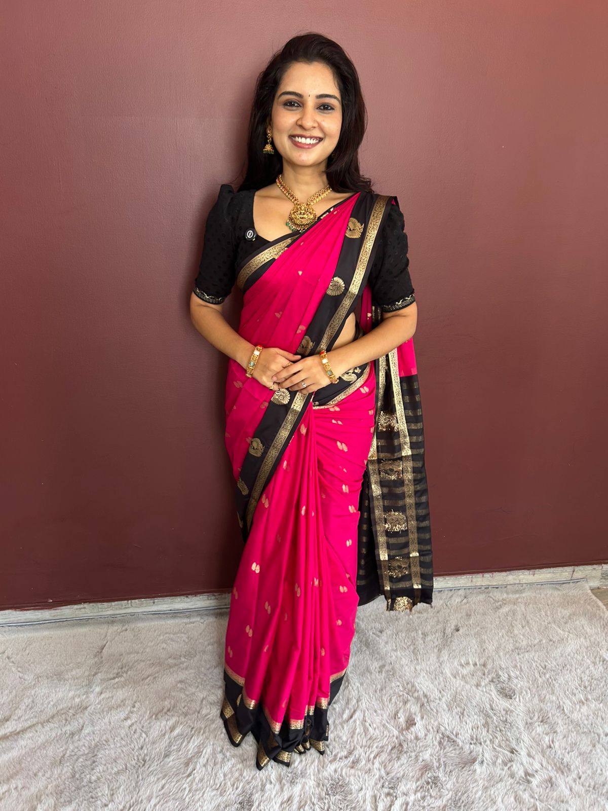 Mysore Crepe Butta Saree(3078)