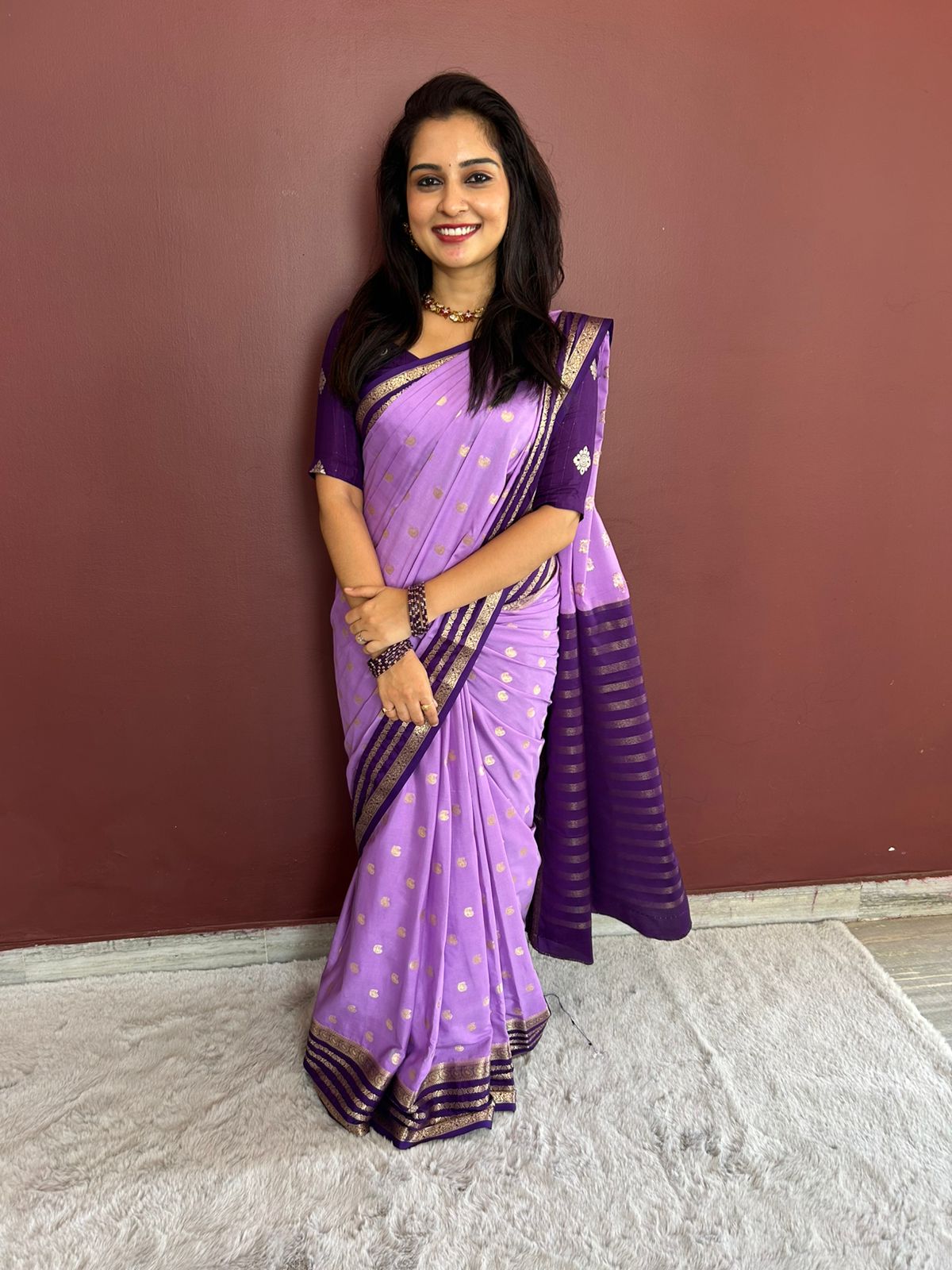 Mysore Crepe Butta Saree(3251)