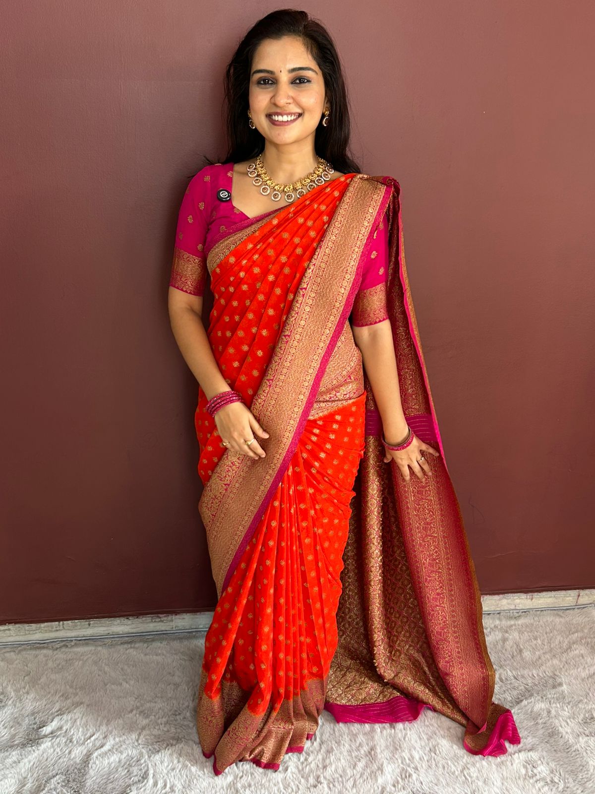 Khaddi Georgette Saree(3228)