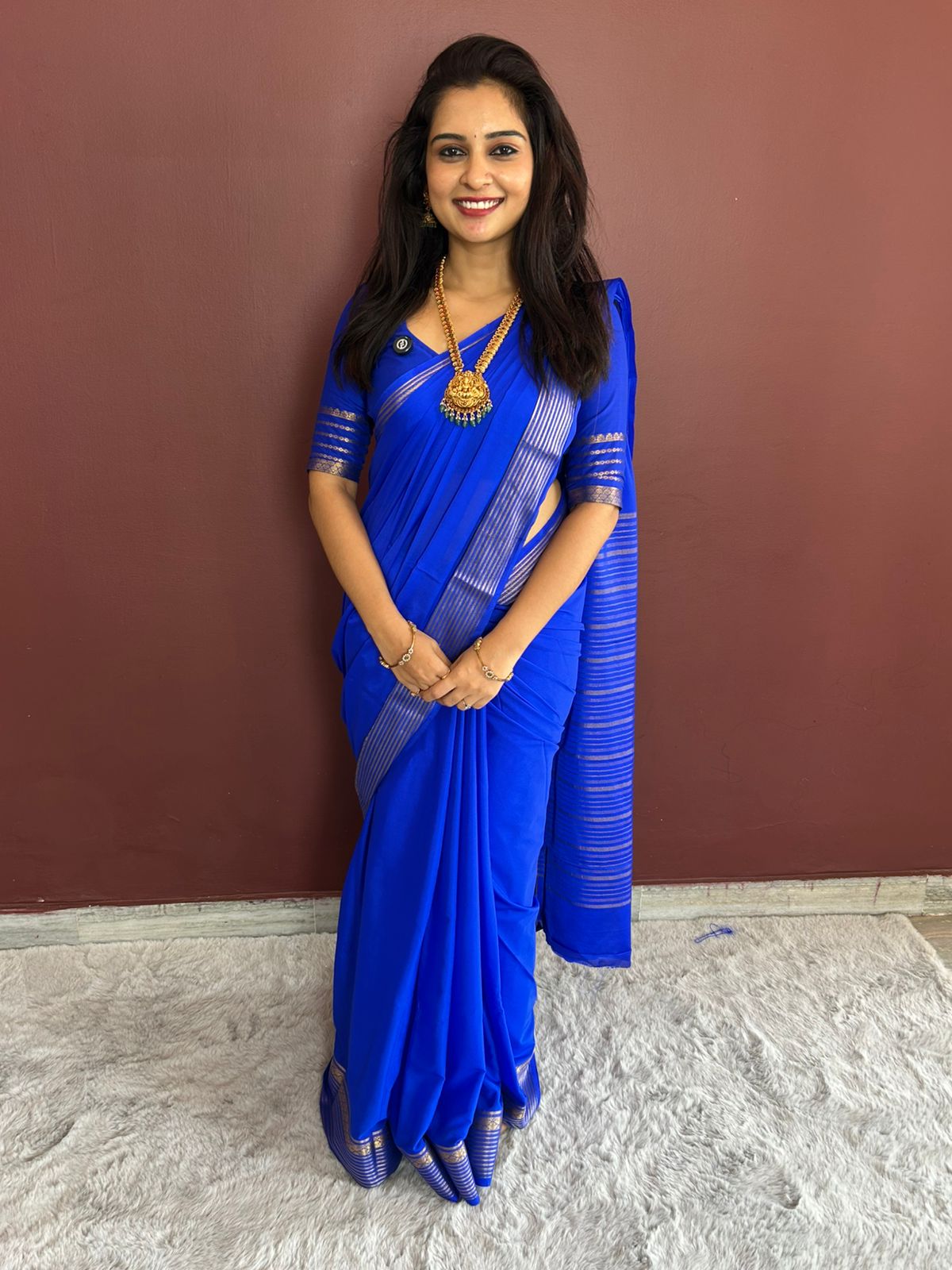 Mysore Crepe Self Saree(3249A)
