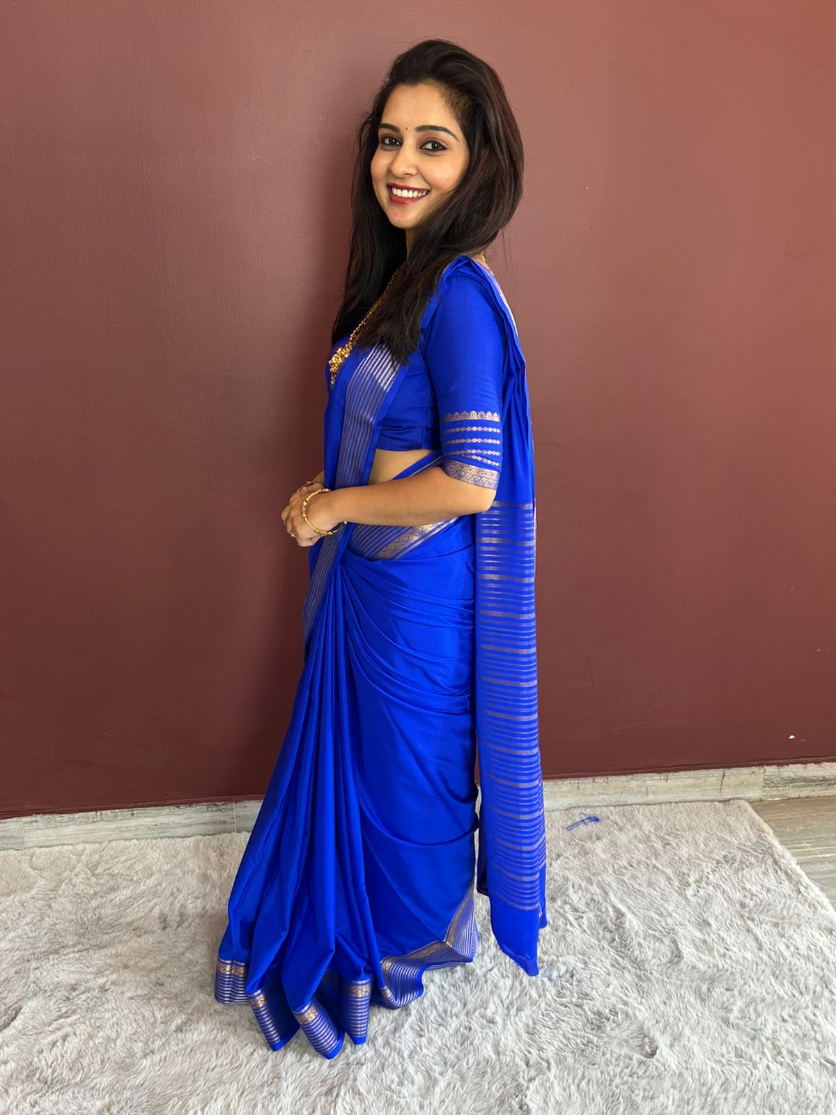 Mysore Crepe Self Saree(3249A)