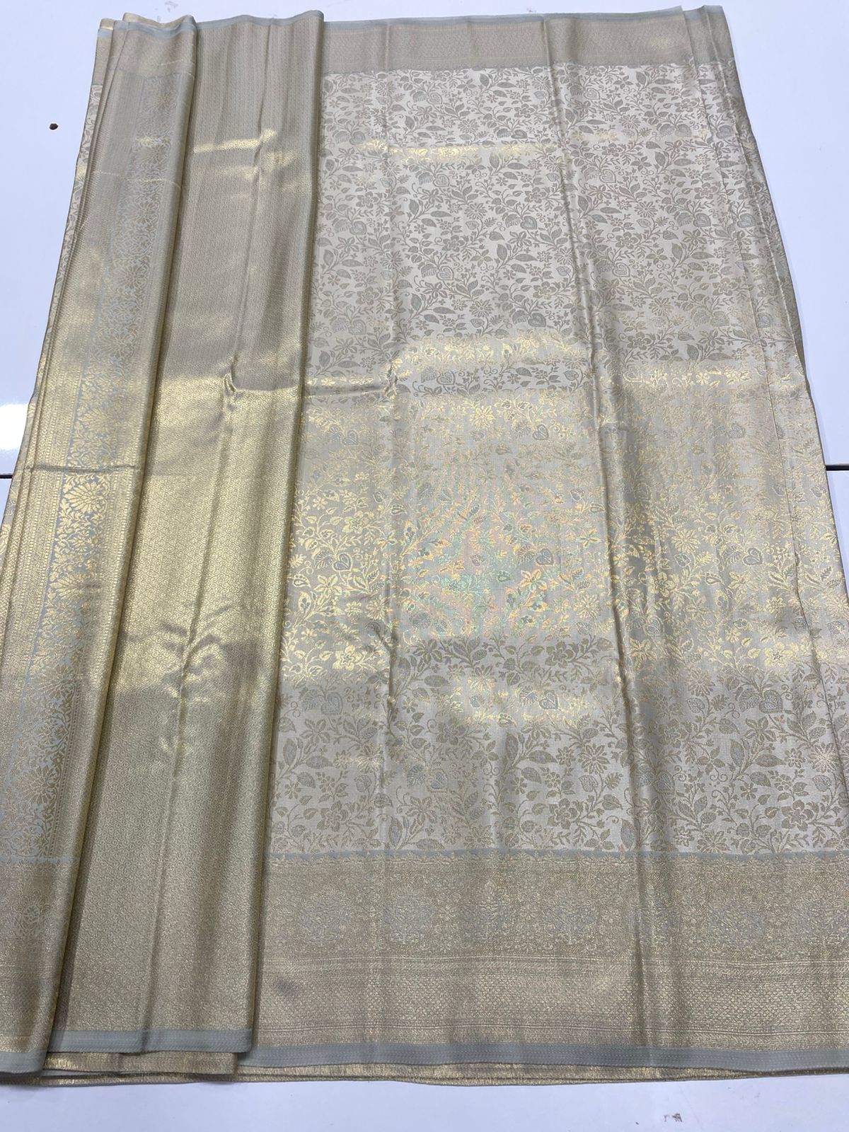 Semi Silk Tissue Broket Satin Saree(3347)