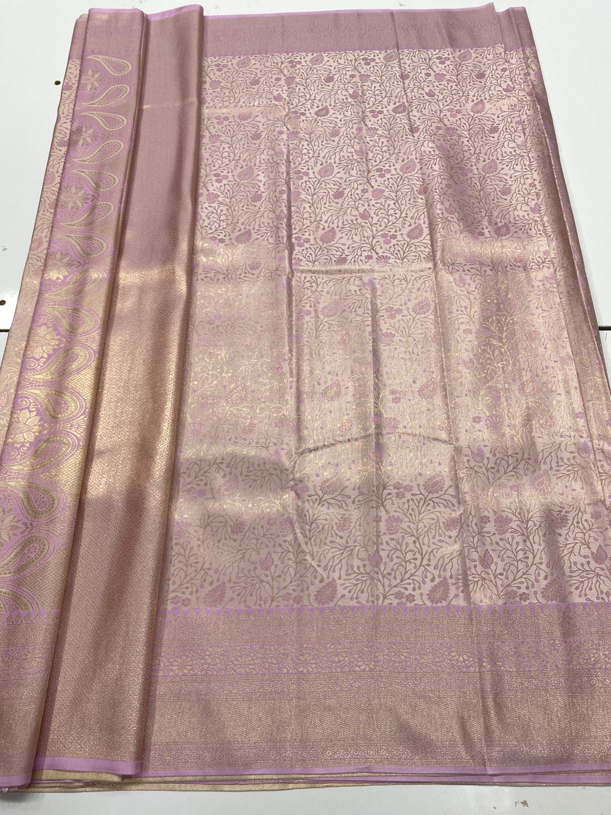 Semi Silk Tissue Broket Satin Saree(3347)