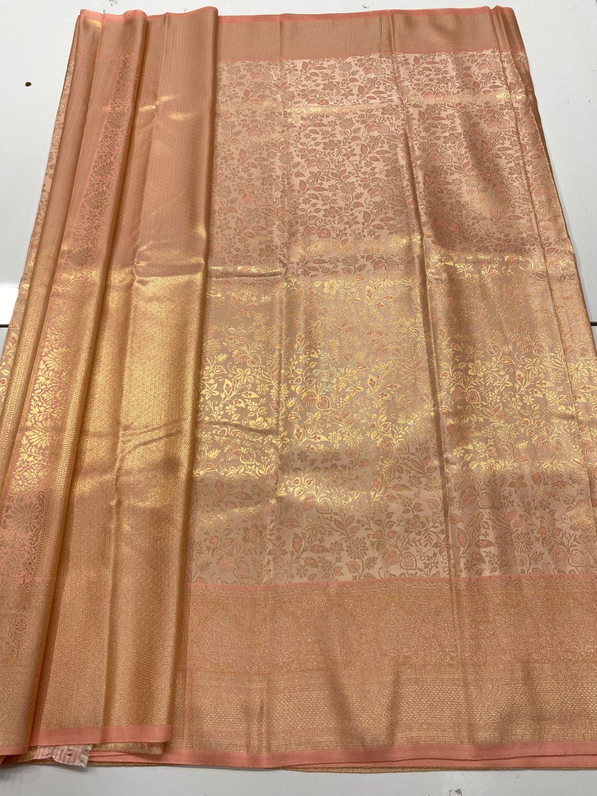 Semi Silk Tissue Broket Satin Saree(3347)
