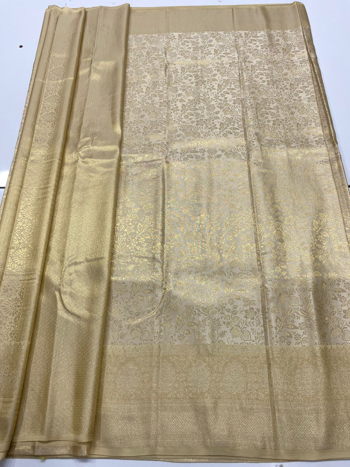 Semi Silk Tissue Broket Satin Saree(3347)