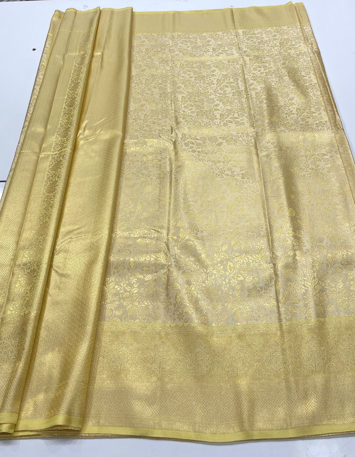 Semi Silk Tissue Broket Satin Saree(3347)