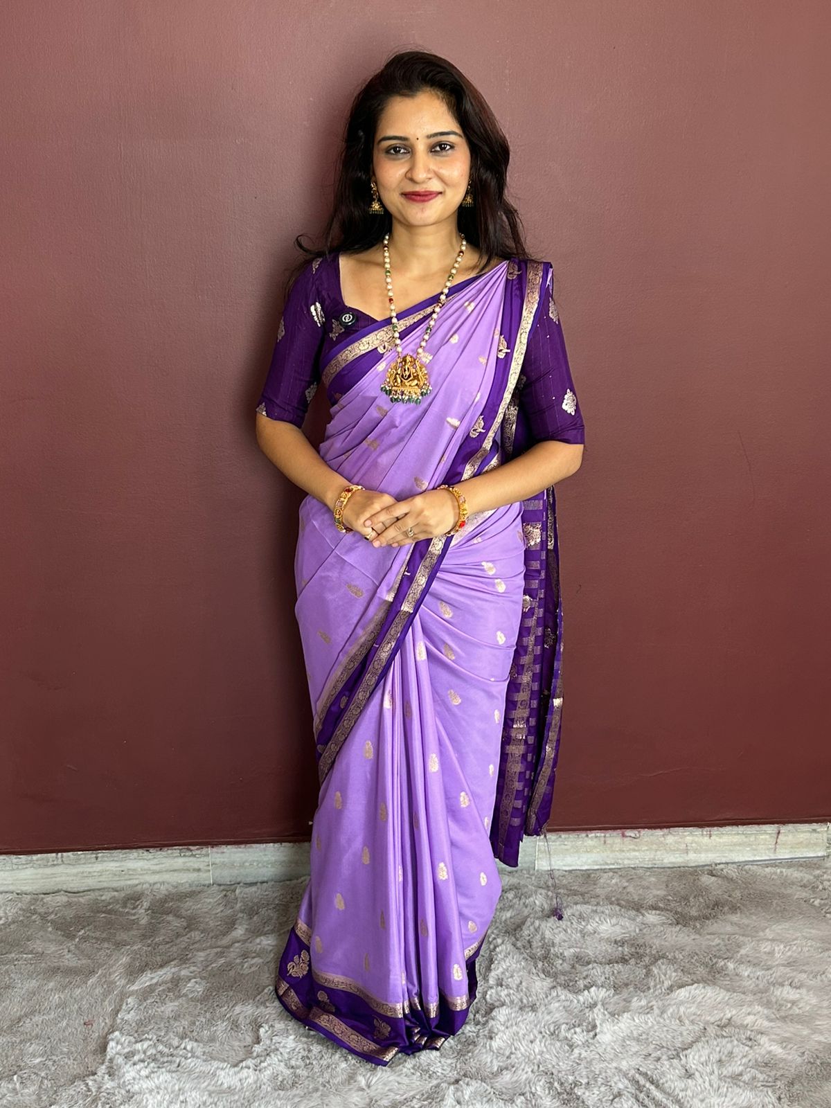 Mysore Crepe Butta Saree(3344)