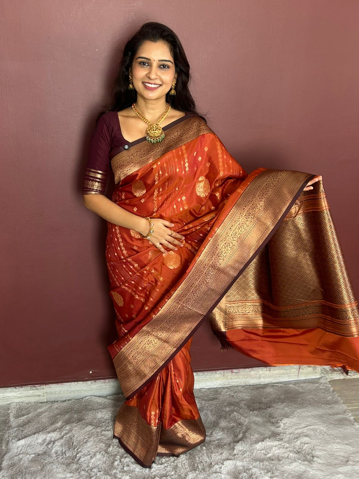 Semi Silk Butta Saree(3248D)