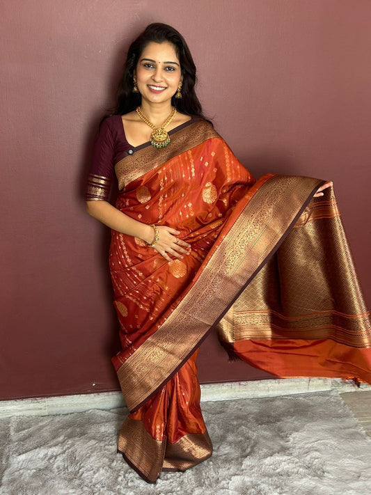 Semi Silk Butta Saree ( 3248D-R20 )