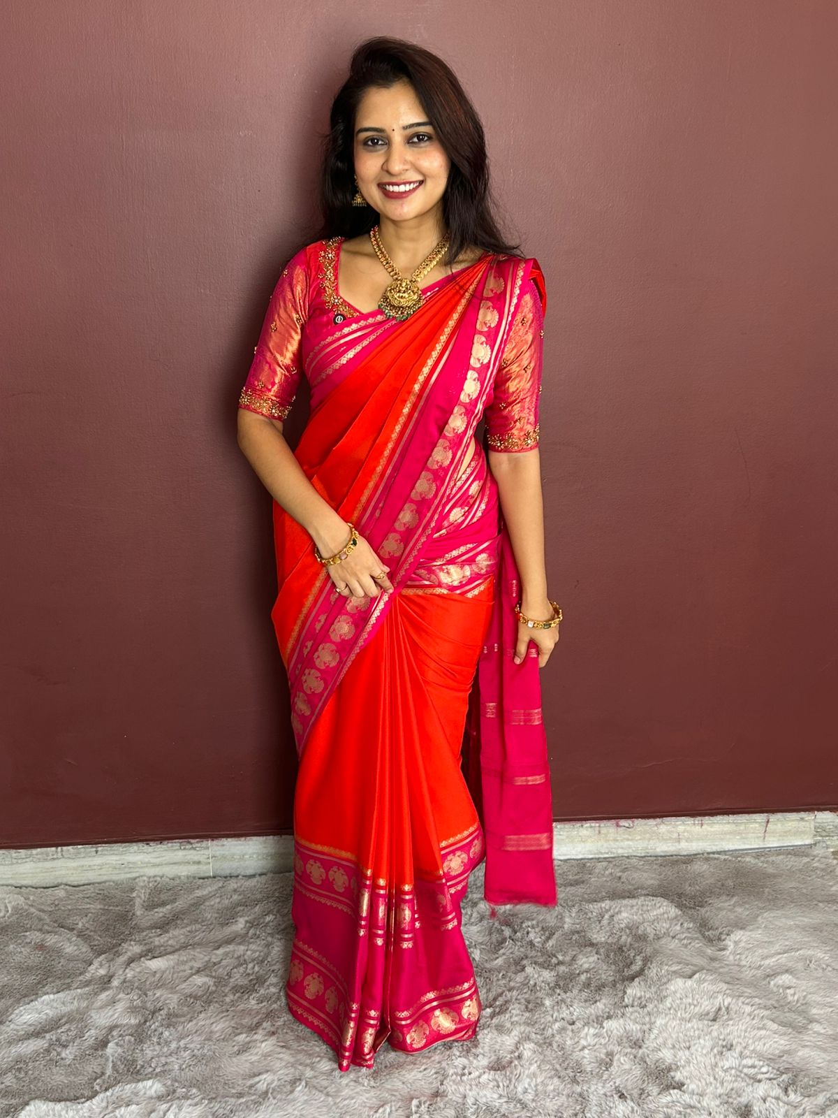 Mysore Crepe Bentex Border Saree(3354)