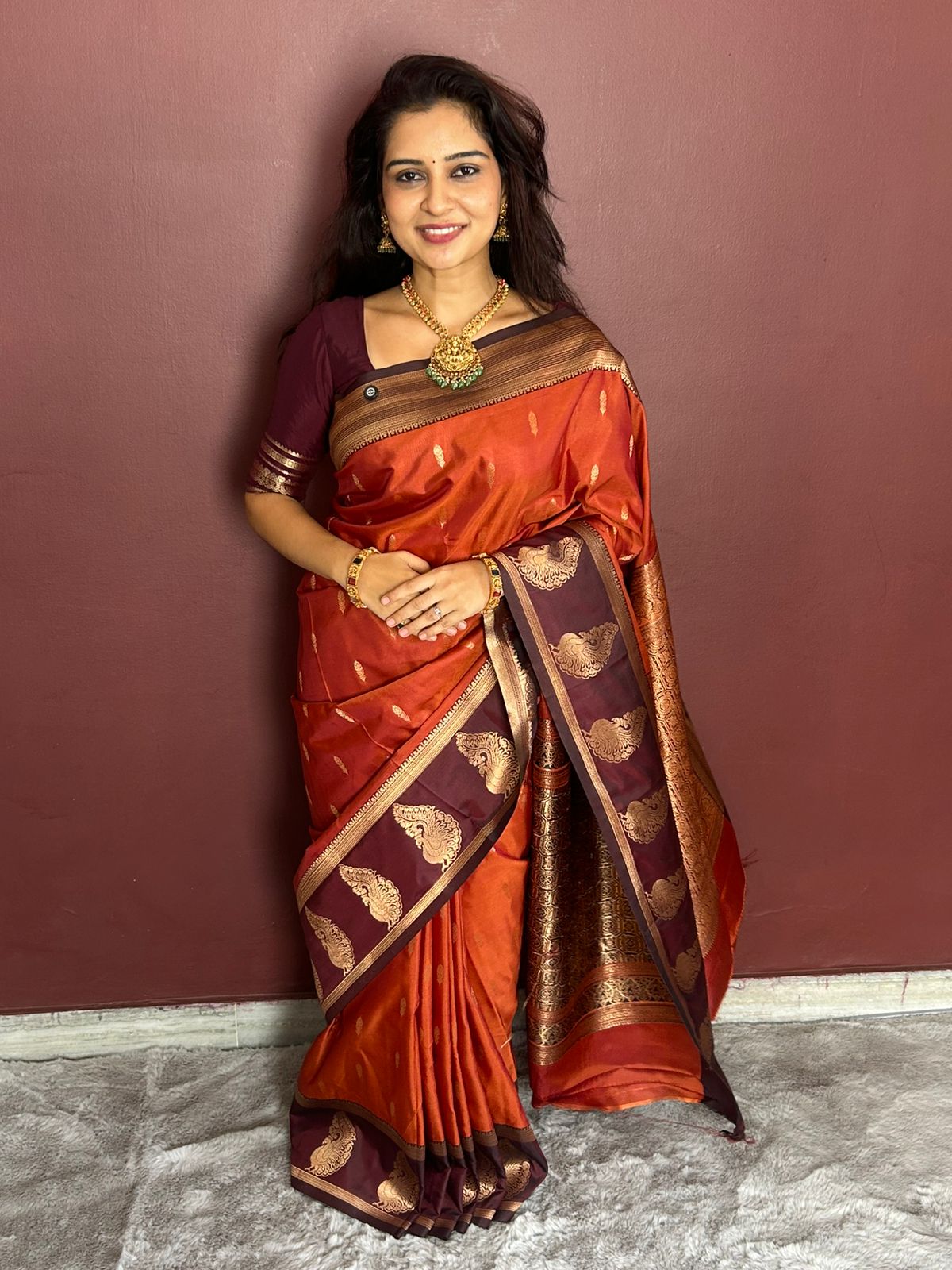Semi Silk Butta Saree(3248F)