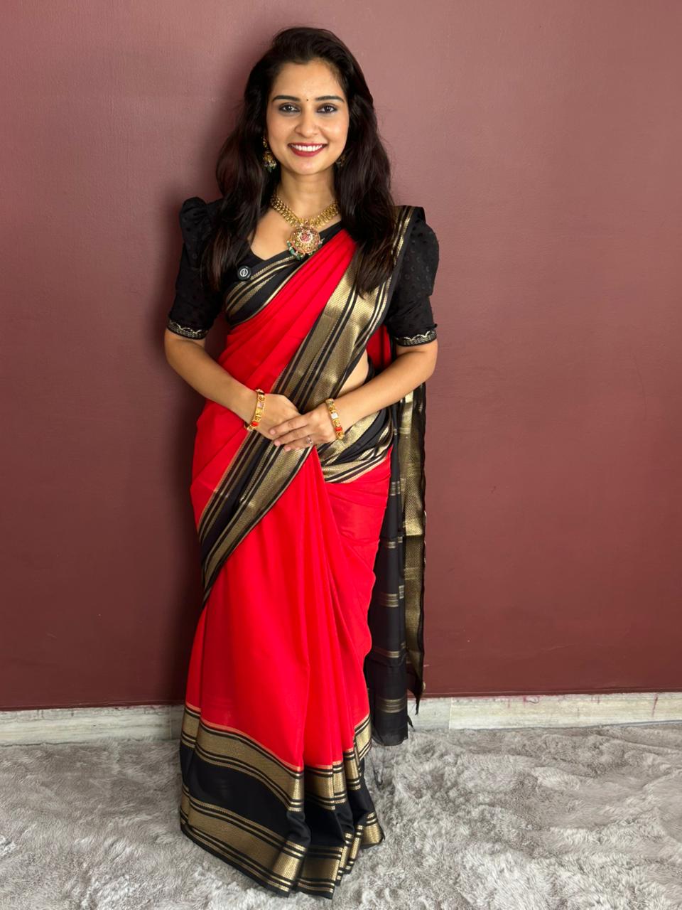 Mysore Crepe Bentex Border Saree(3340)