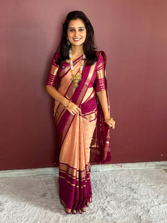 Mysore Crepe Butta Saree  ( 2947-R7 )
