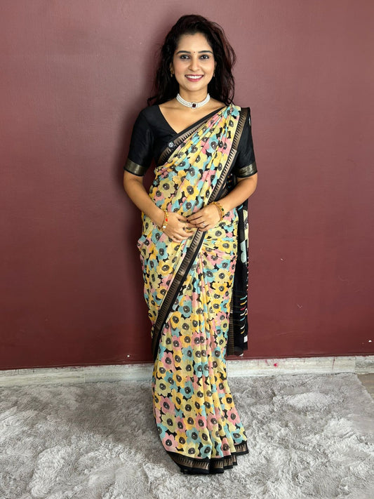 Fancy Soft Georgette Saree (3447-R30)