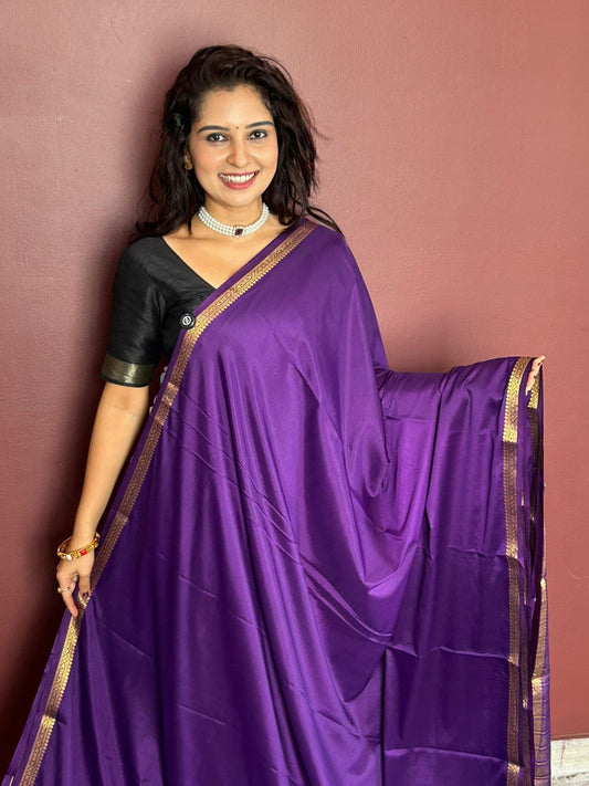 Mysore Crepe Self Saree (3441-R26)