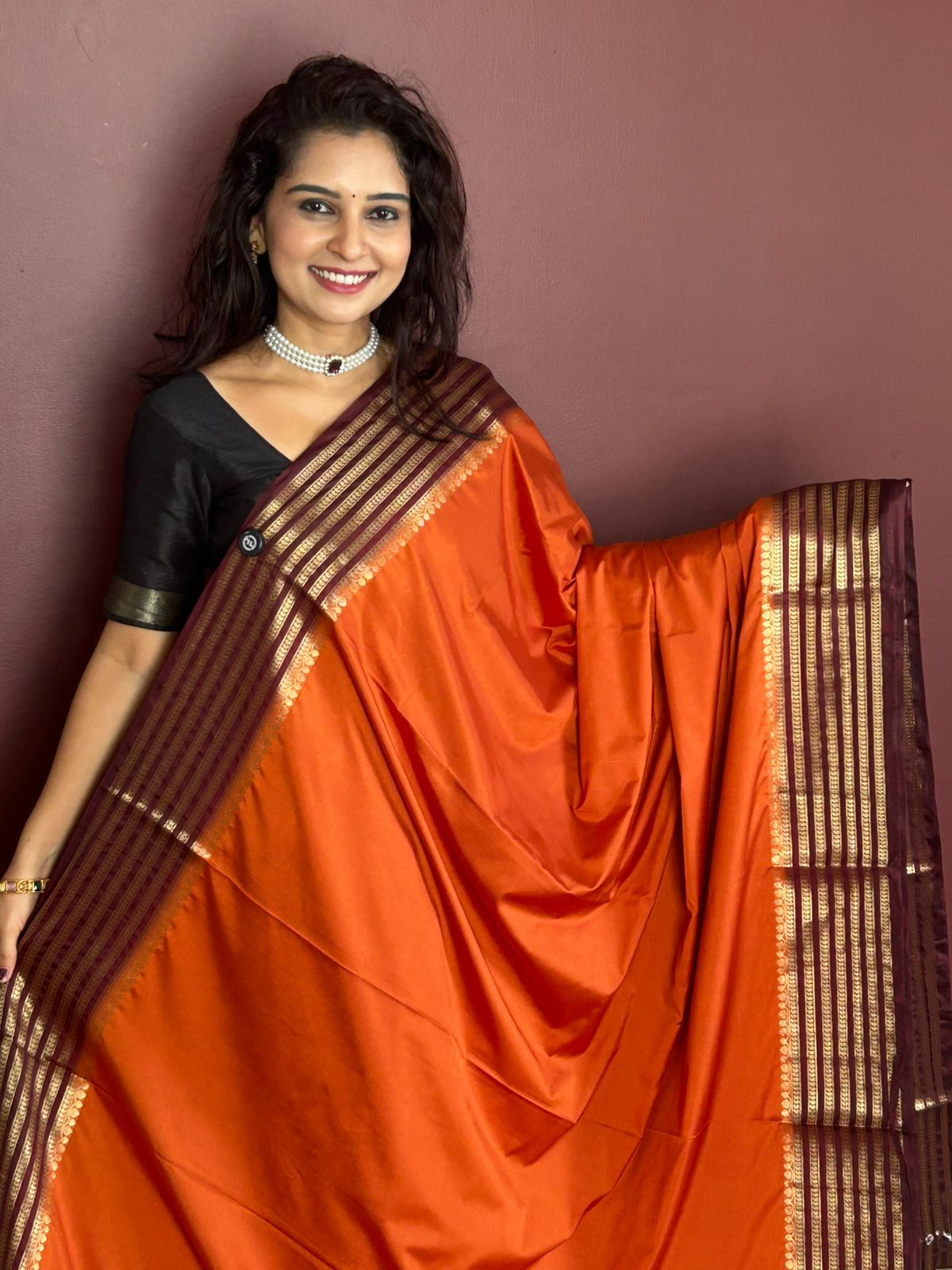Mysore Crepe Zari Border Saree ( 3438C-R29 ) (Copy)