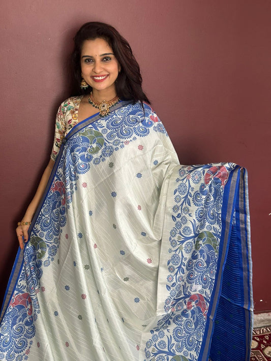 Fancy Soft Silk Saree (3433-R50)